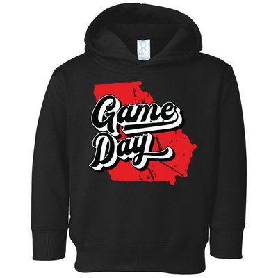 Georgia Football Game Day Vintage Toddler Hoodie
