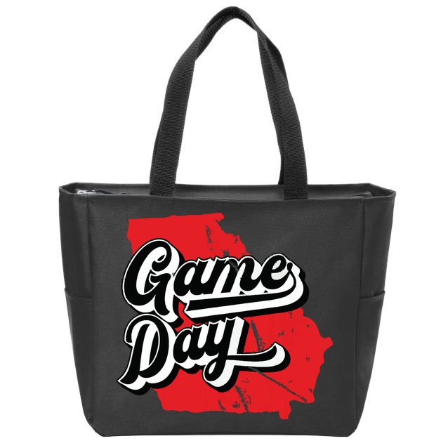 Georgia Football Game Day Vintage Zip Tote Bag