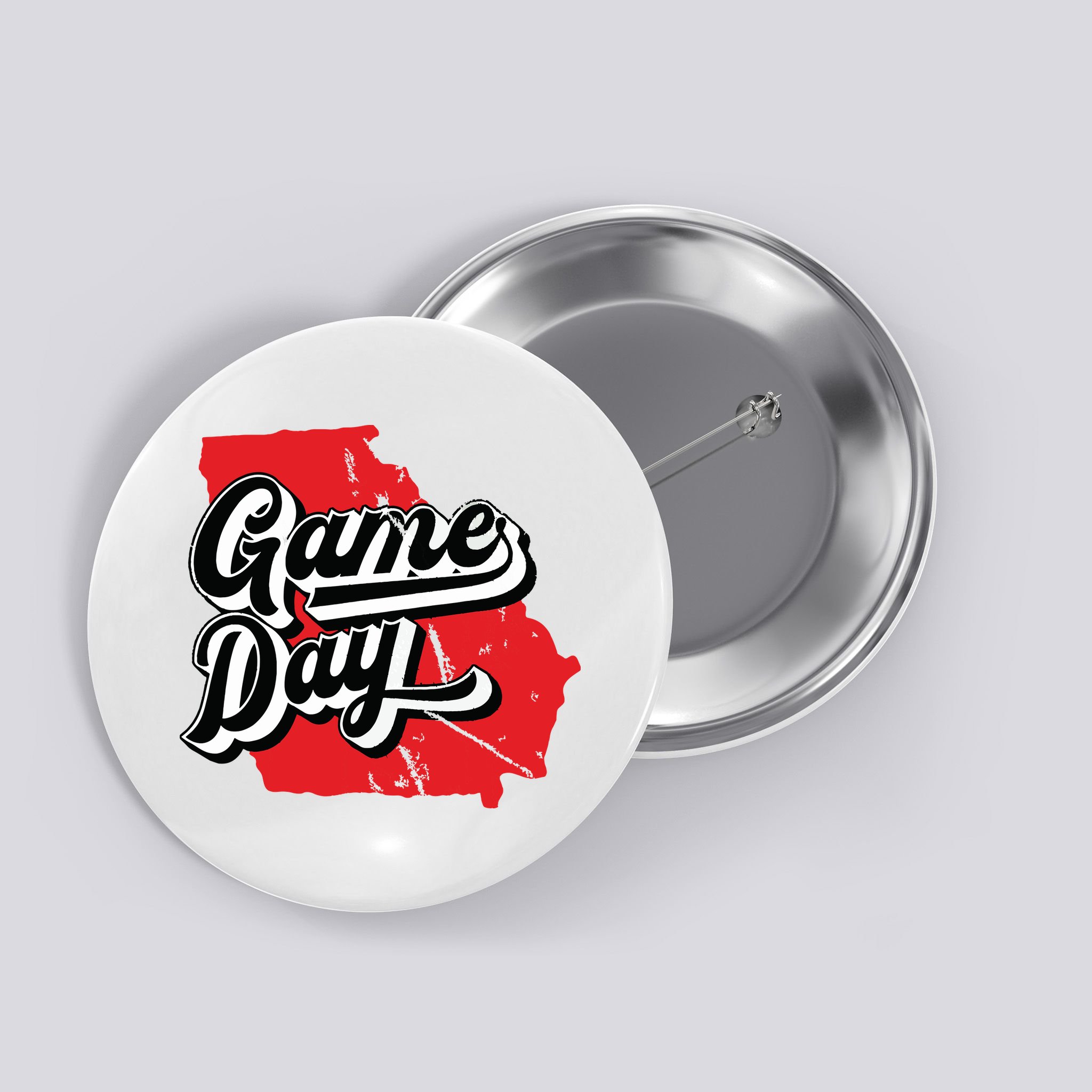 Georgia Football Game Day Vintage Button