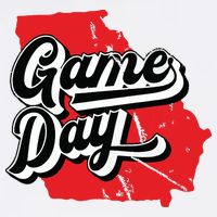 Georgia Football Game Day Vintage Button