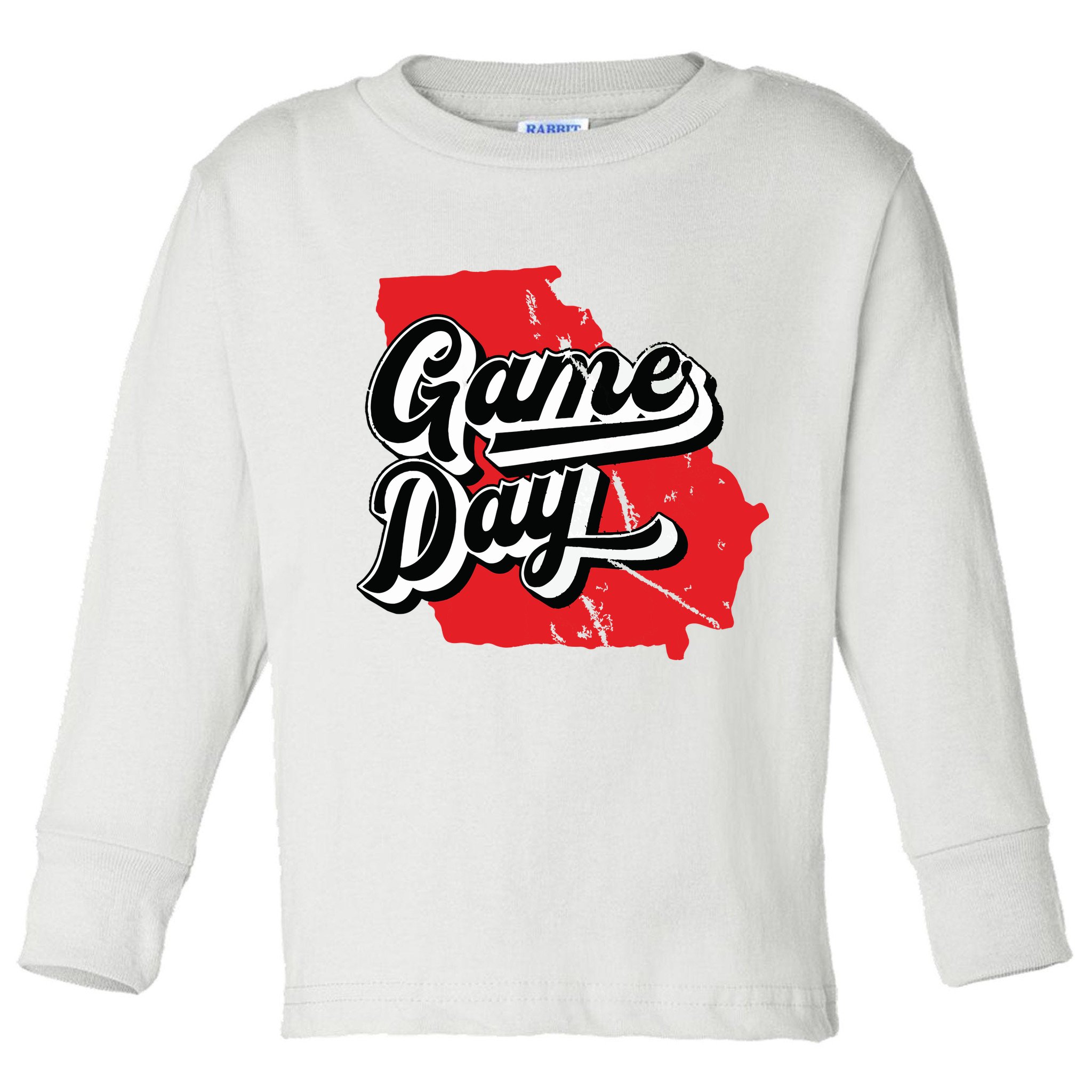 Georgia Football Game Day Vintage Toddler Long Sleeve Shirt