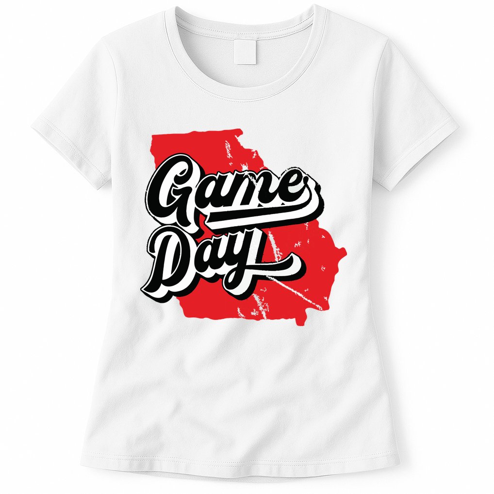 Georgia Football Game Day Vintage Womens T-Shirt