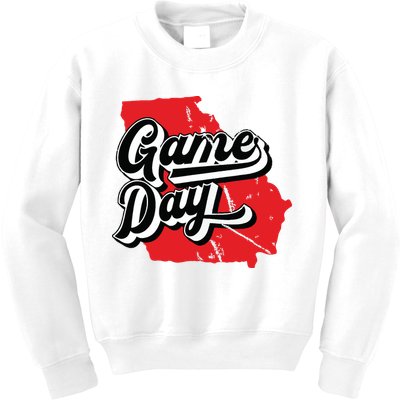 Georgia Football Game Day Vintage Kids Sweatshirt