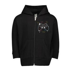 Gamer Funny Gaming Remote Everyday Is Game Day Toddler Zip Fleece Hoodie