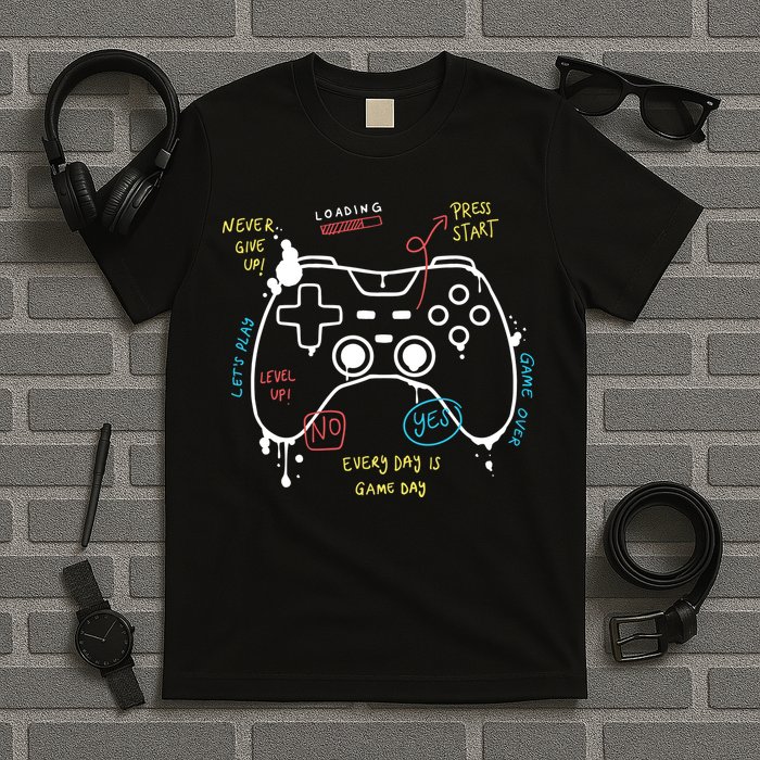 Gamer Funny Gaming Remote Everyday Is Game Day T-Shirt