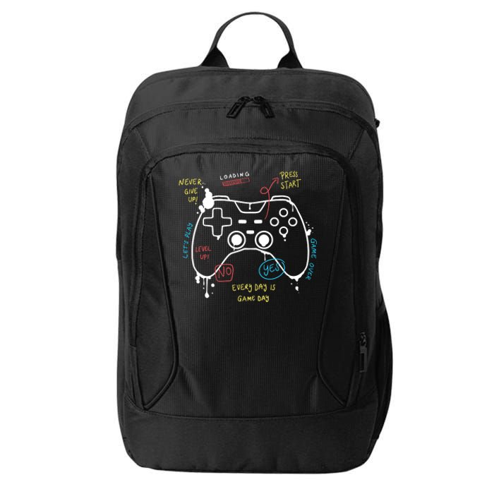 Gamer Funny Gaming Remote Everyday Is Game Day City Backpack