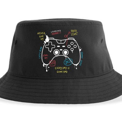 Gamer Funny Gaming Remote Everyday Is Game Day Sustainable Bucket Hat