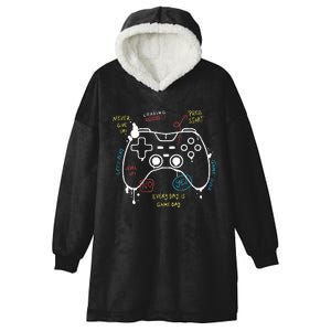 Gamer Funny Gaming Remote Everyday Is Game Day Hooded Wearable Blanket