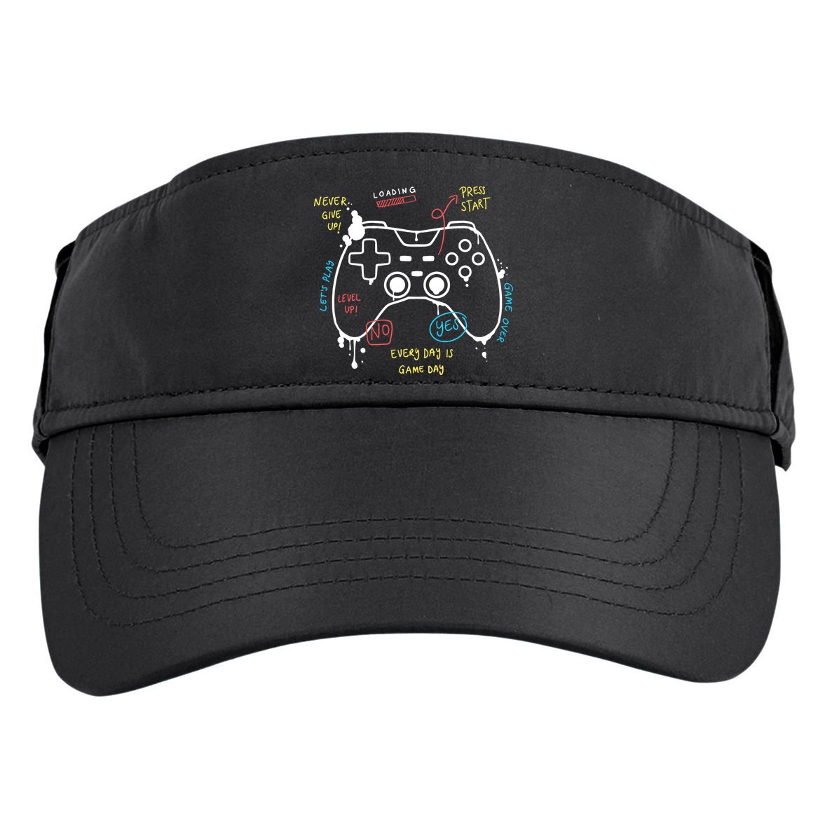 Gamer Funny Gaming Remote Everyday Is Game Day Adult Drive Performance Visor
