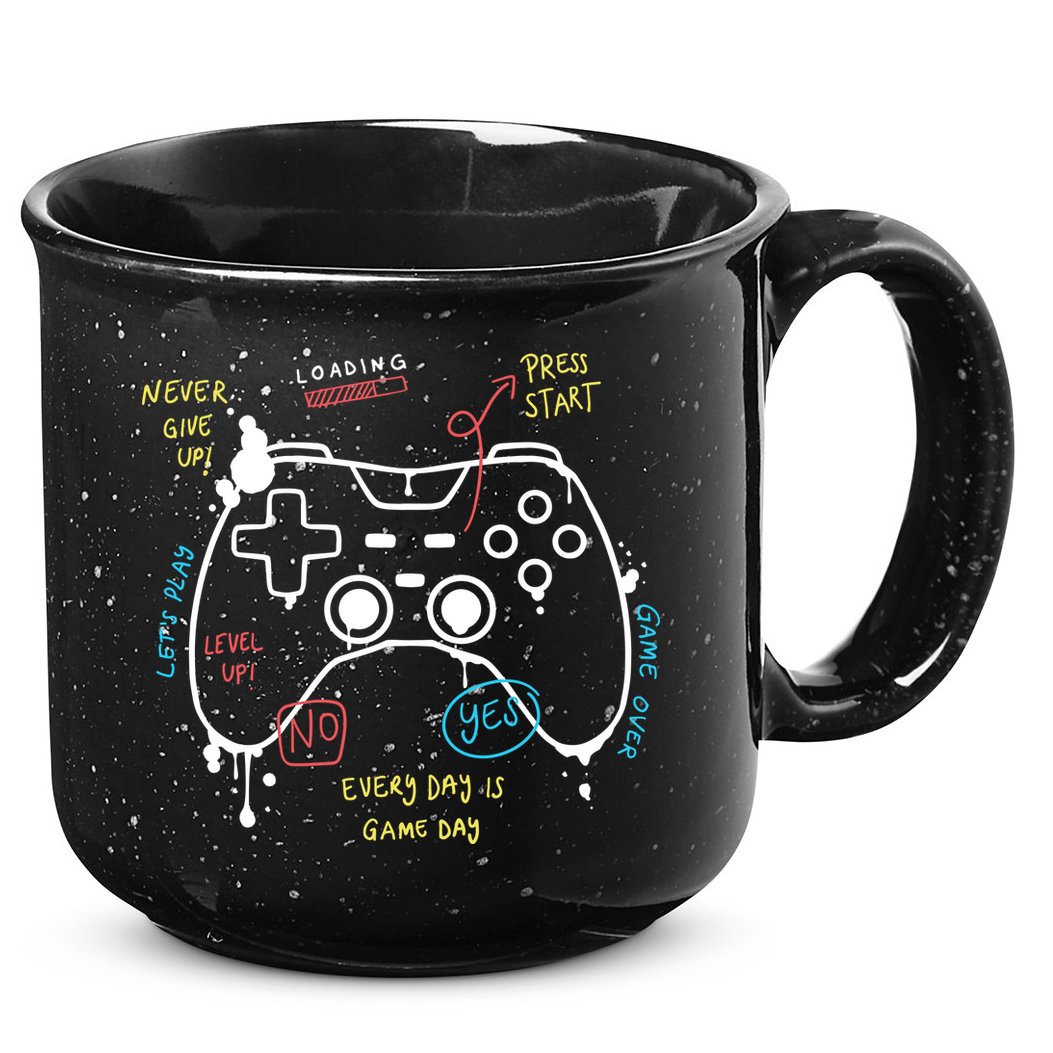 Gamer Funny Gaming Remote Everyday Is Game Day 15oz Campfire Ceramic Mug