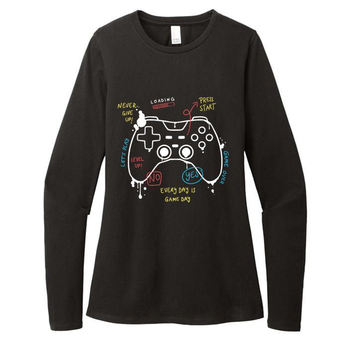 Gamer Funny Gaming Remote Everyday Is Game Day Womens CVC Long Sleeve Shirt