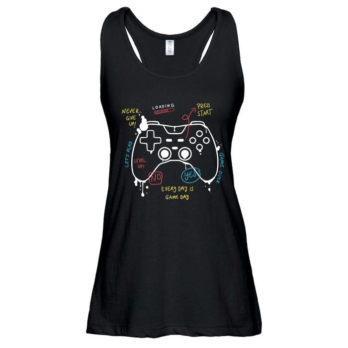 Gamer Funny Gaming Remote Everyday Is Game Day Ladies Essential Flowy Tank