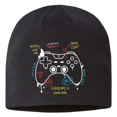 Gamer Funny Gaming Remote Everyday Is Game Day Sustainable Beanie