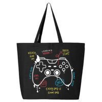 Gamer Funny Gaming Remote Everyday Is Game Day 25L Jumbo Tote