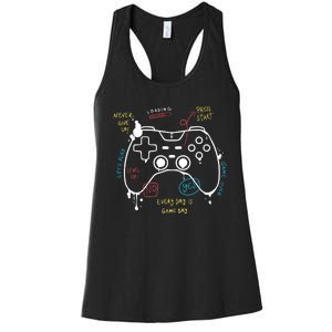 Gamer Funny Gaming Remote Everyday Is Game Day Women's Racerback Tank