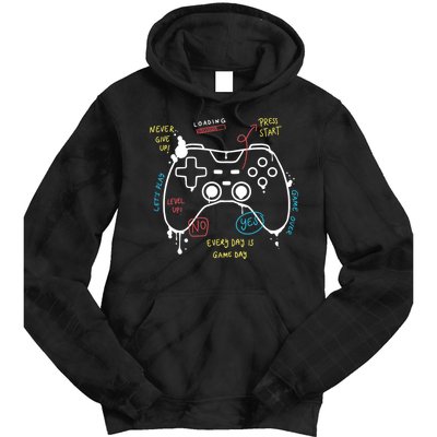 Gamer Funny Gaming Remote Everyday Is Game Day Tie Dye Hoodie