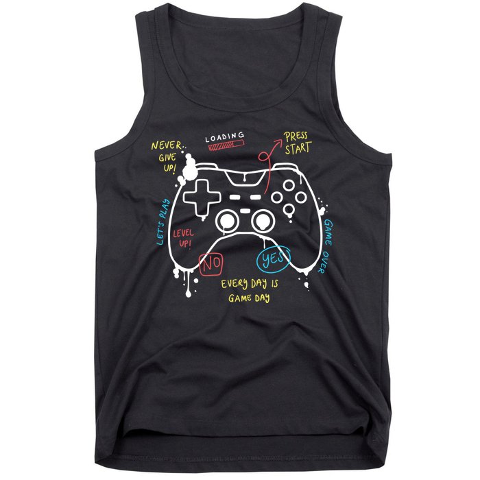 Gamer Funny Gaming Remote Everyday Is Game Day Tank Top