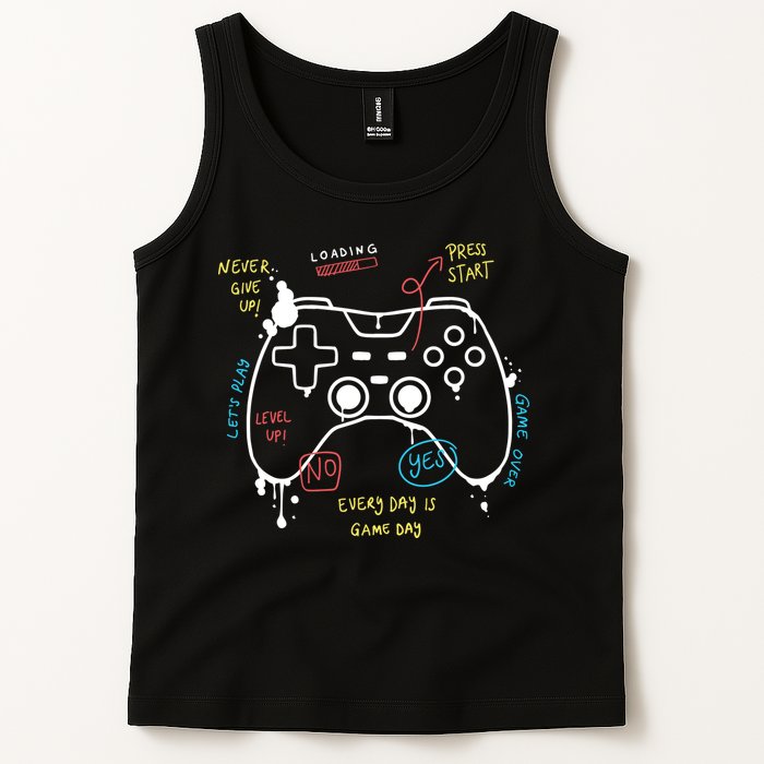 Gamer Funny Gaming Remote Everyday Is Game Day Tank Top