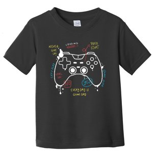 Gamer Funny Gaming Remote Everyday Is Game Day Toddler T-Shirt