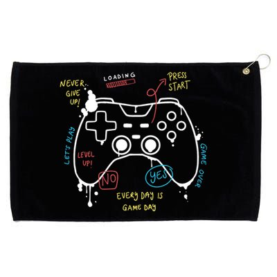 Gamer Funny Gaming Remote Everyday Is Game Day Grommeted Golf Towel