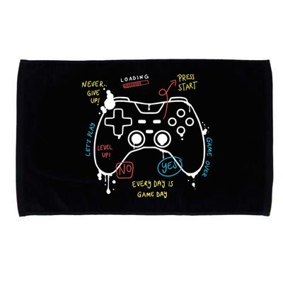 Gamer Funny Gaming Remote Everyday Is Game Day Microfiber Hand Towel