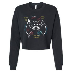 Gamer Funny Gaming Remote Everyday Is Game Day Cropped Pullover Crew