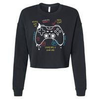 Gamer Funny Gaming Remote Everyday Is Game Day Cropped Pullover Crew