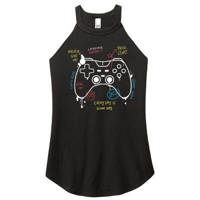 Gamer Funny Gaming Remote Everyday Is Game Day Women's Perfect Tri Rocker Tank