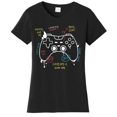 Gamer Funny Gaming Remote Everyday Is Game Day Women's T-Shirt