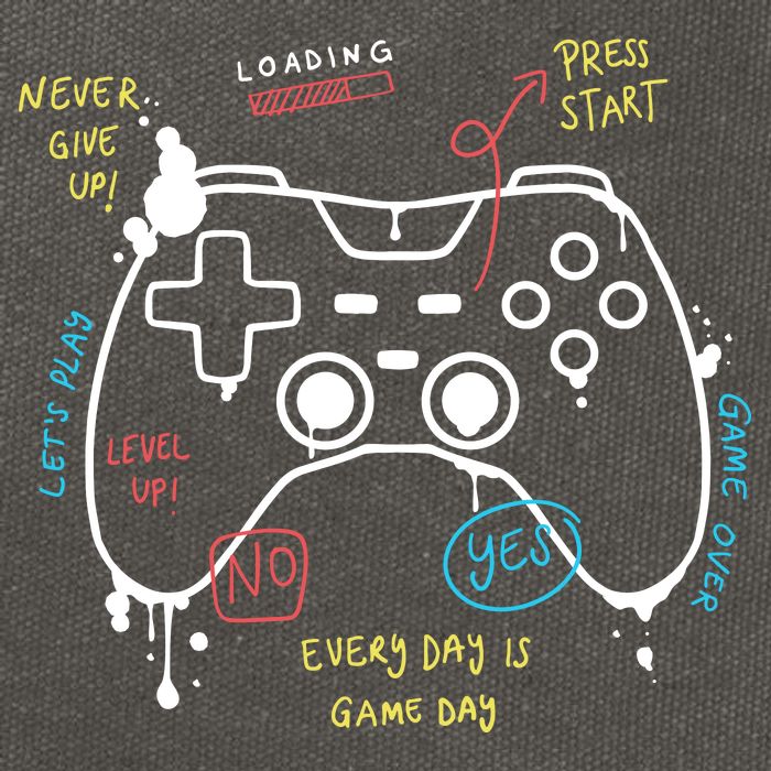 Gamer Funny Gaming Remote Everyday Is Game Day Cotton Canvas Backpack