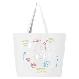 Gamer Funny Gaming Remote Everyday Is Game Day 25L Jumbo Tote