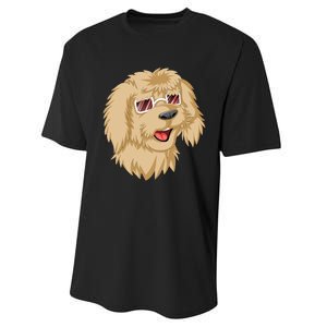 Goldendoodle Face Performance Sprint T-Shirt