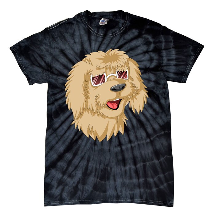 Goldendoodle Face Tie-Dye T-Shirt