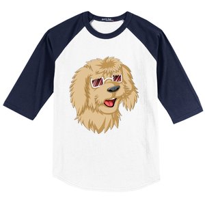 Goldendoodle Face Baseball Sleeve Shirt