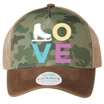 Gift For Girls Wo LOVE Ice Skate Legacy Tie Dye Trucker Hat