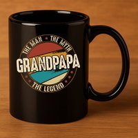 Grandpapa From Grandchildren Grandpapa Myth Legend 11oz C Handle Ceramic Mug