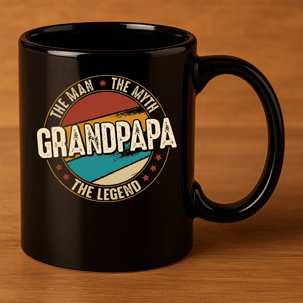 Grandpapa From Grandchildren Grandpapa Myth Legend 11oz C Handle Ceramic Mug