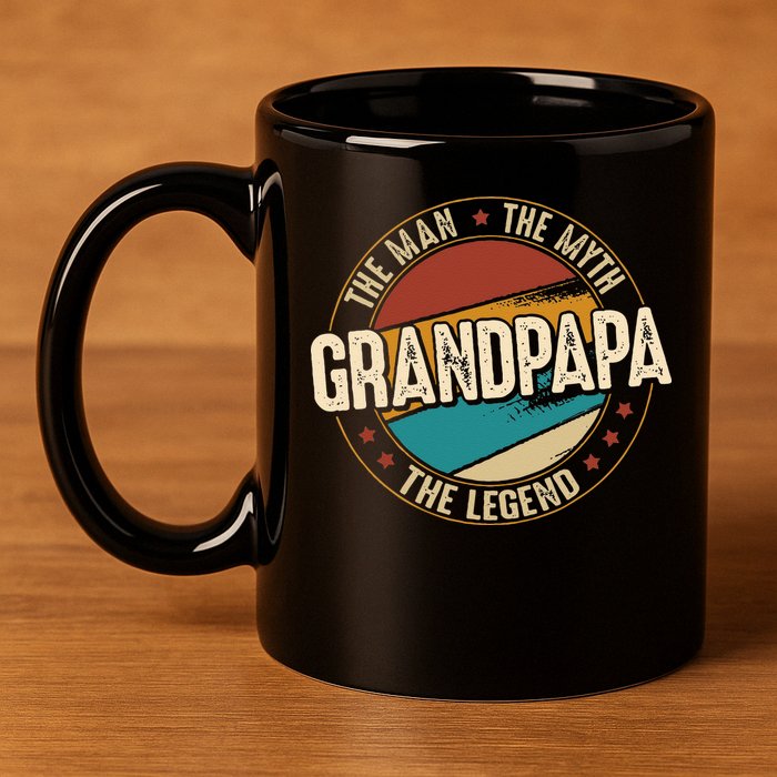 Grandpapa From Grandchildren Grandpapa Myth Legend 11oz C Handle Ceramic Mug