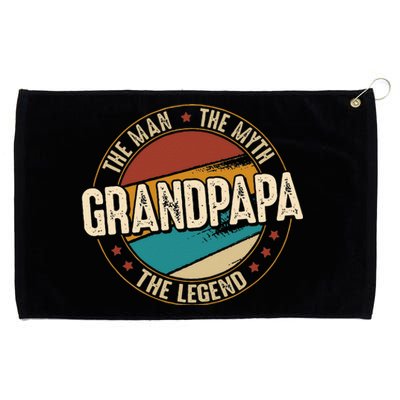 Grandpapa From Grandchildren Grandpapa Myth Legend Grommeted Golf Towel