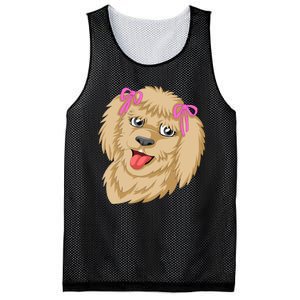 Goldendoodle Face Mesh Reversible Basketball Jersey Tank