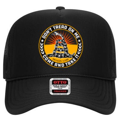  Gadsden Flag High Crown Mesh Back Trucker Hat