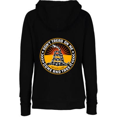  Gadsden Flag Womens Funnel Neck Pullover Hood