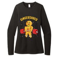 Gingershred Funny Gingerbread Man Gym Bodybuilding Christmas Womens CVC Long Sleeve Shirt