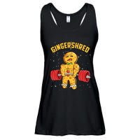 Gingershred Funny Gingerbread Man Gym Bodybuilding Christmas Ladies Essential Flowy Tank