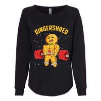 Gingershred Funny Gingerbread Man Gym Bodybuilding Christmas Womens California Wash Sweatshirt