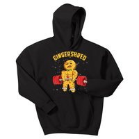 Gingershred Funny Gingerbread Man Gym Bodybuilding Christmas Kids Hoodie