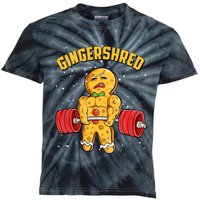 Gingershred Funny Gingerbread Man Gym Bodybuilding Christmas Kids Tie-Dye T-Shirt