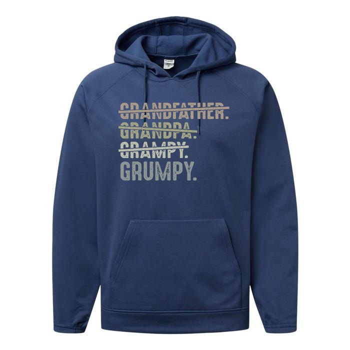 Grumpy For Grandfather Grandpa Grampy Grumpy Performance Fleece Hoodie