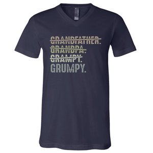 Grumpy For Grandfather Grandpa Grampy Grumpy V-Neck T-Shirt