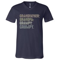 Grumpy For Grandfather Grandpa Grampy Grumpy V-Neck T-Shirt